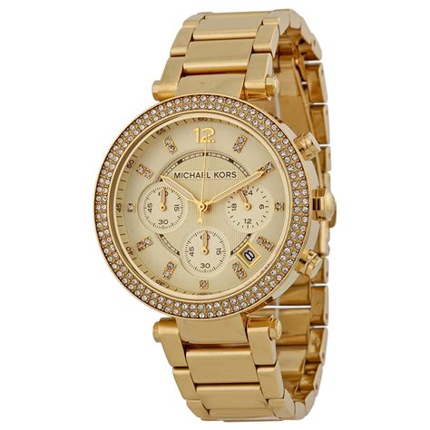 michael kors rhinestone dial watch|Michael Kors parker watch review.